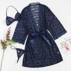 Shein Floral Lace Robe & Lingerie Set & Belt
