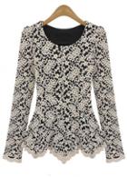 Rosewe Work Essential Apricot Long Sleeve Dress Hem T Shirt