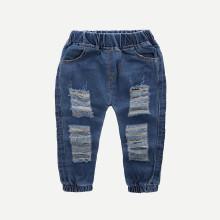 Shein Boys Plain Destroyed Jeans