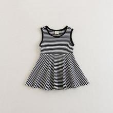 Shein Girls Striped Skater Dress