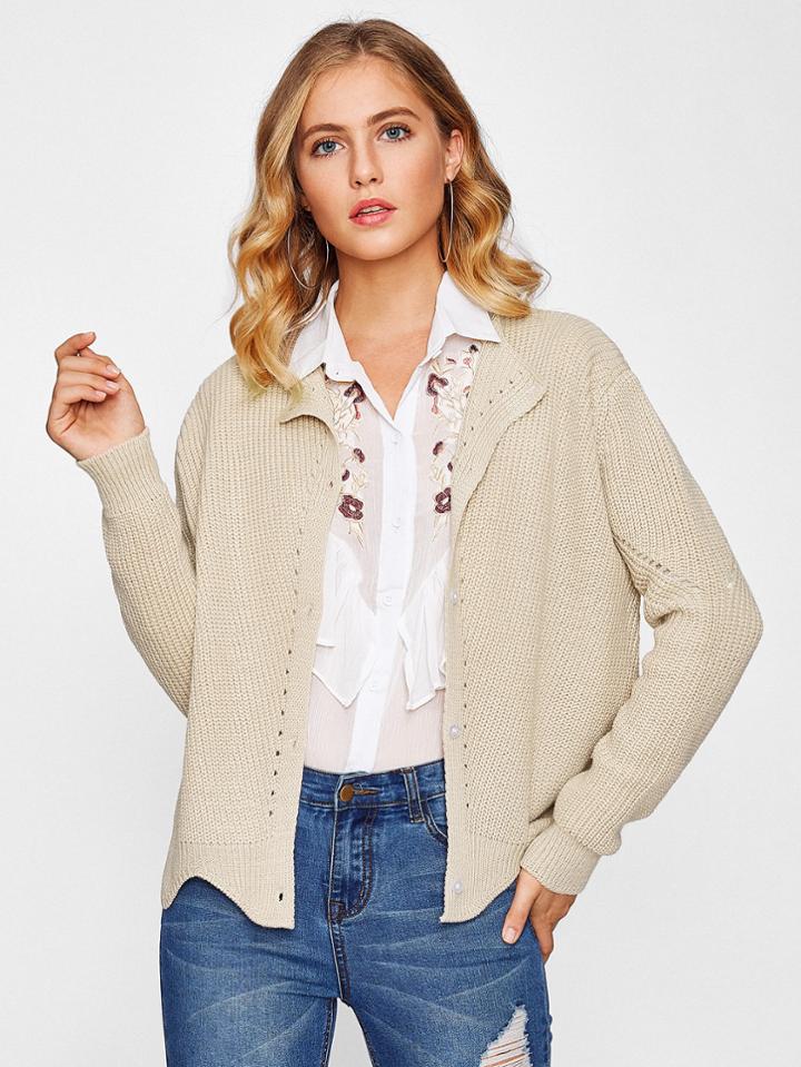 Shein Wave Hem Multiway Sweater