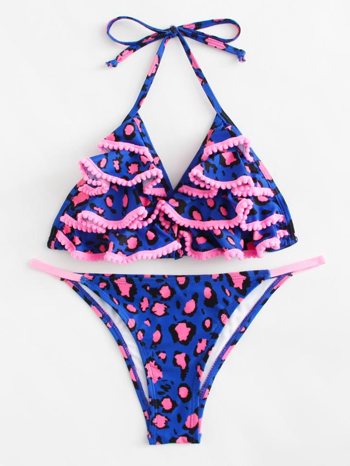 Shein Self Tie Layered Bikini Set