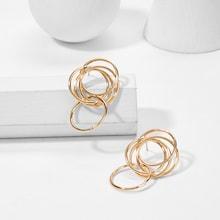 Shein Layered Circle Design Drop Earrings