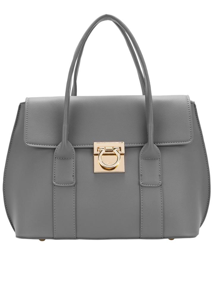 Shein Grey Metal Buckle Pu Tote Bag