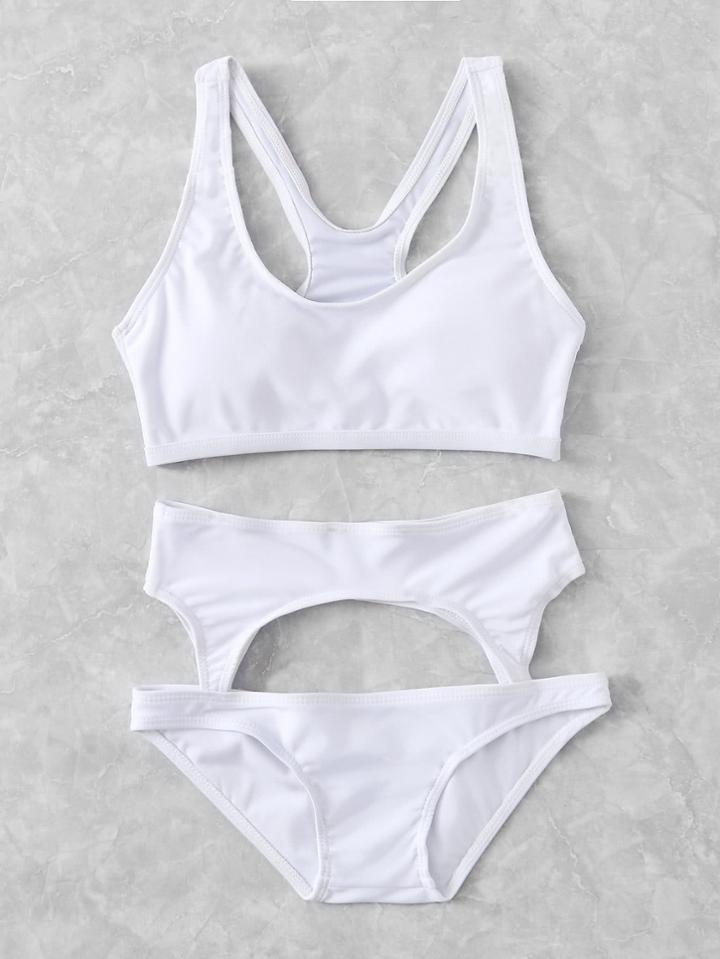 Shein Racerback Cut Out Bikini Set