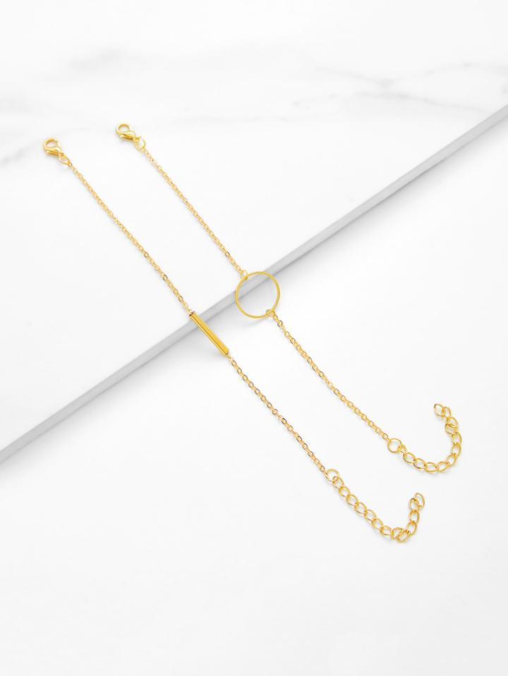 Shein Ring & Bar Design Chain Bracelet