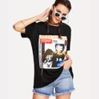 Shein Graphic Patch Short Sleeve Tee