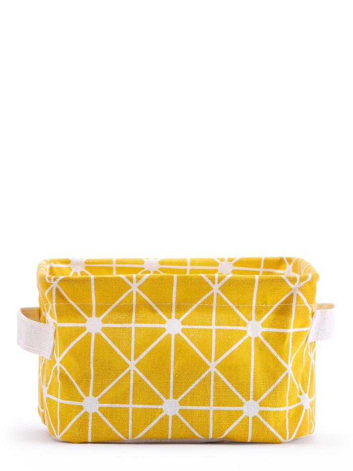Shein Geometric Print Desktop Storage Bag