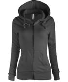 Shein Knitted Casual Zip-up Hoodie Jacket