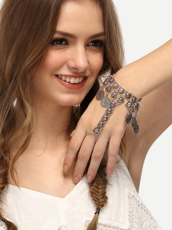 Shein Vintage Coin-shaped Hand Chain