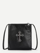 Shein Cross Front Pu Crossbody Bag