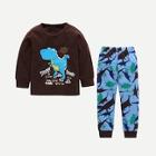 Shein Toddler Boys Dinosaur & Letter Print Top With Pants