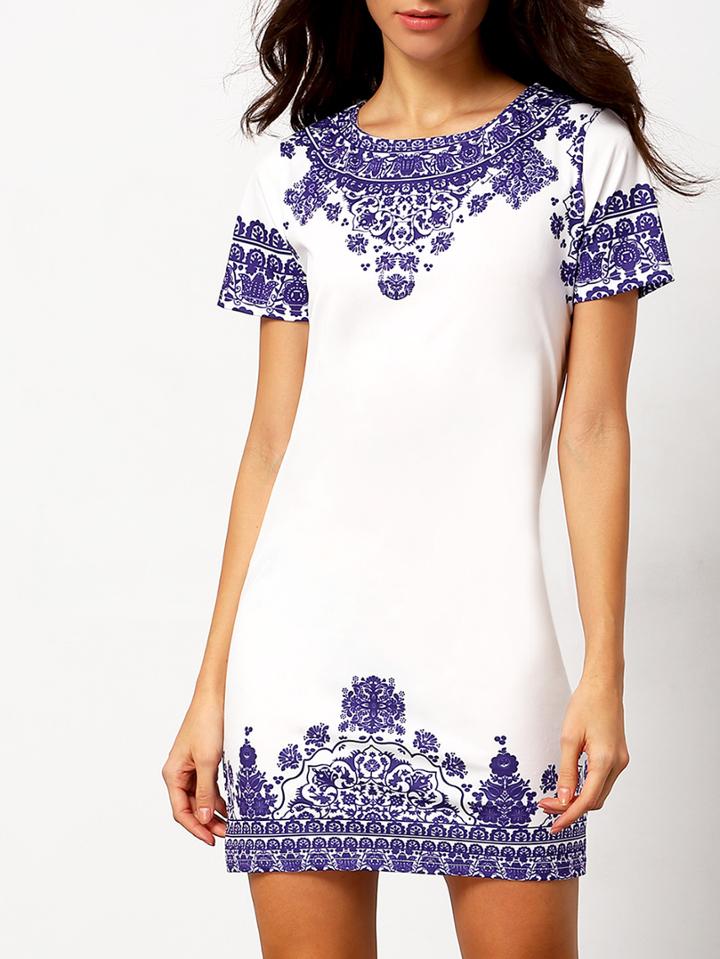 Shein Vintage Print Dress