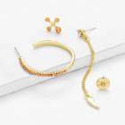 Shein Cross & Hoop Design Earring Set