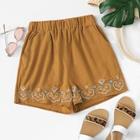 Shein Butterfly Embroidered Shorts