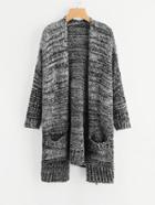 Shein Marled Knit Sweater Coat