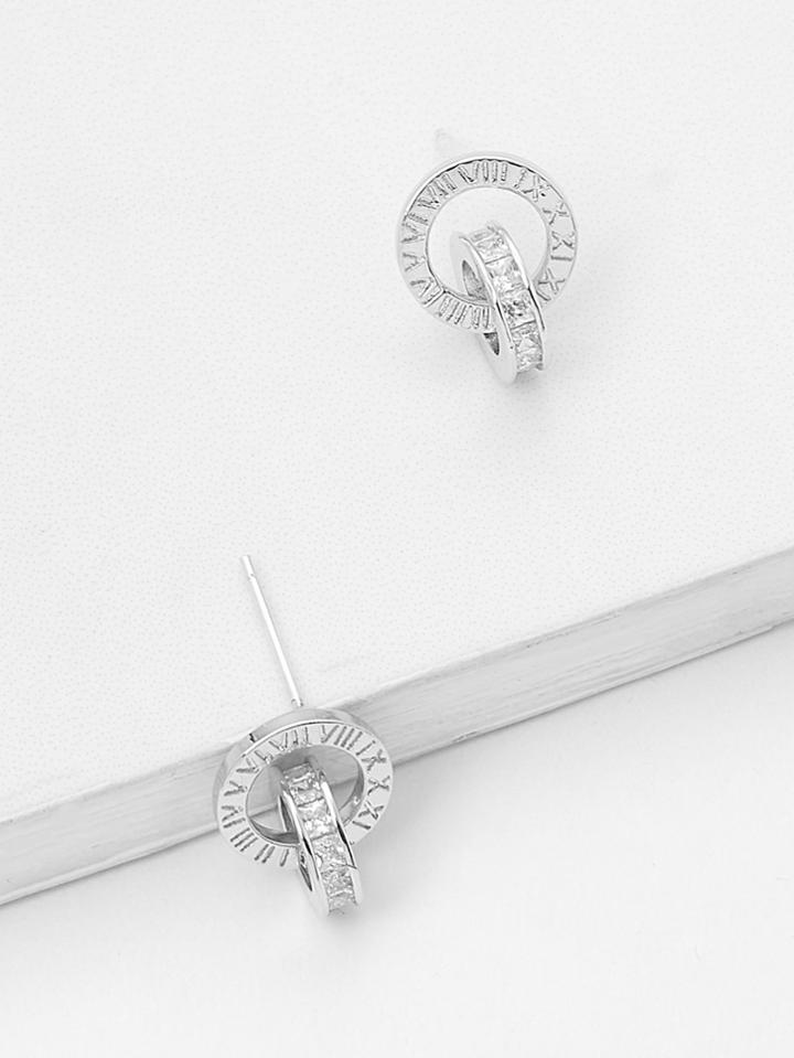 Shein Double Ring Drop Earrings