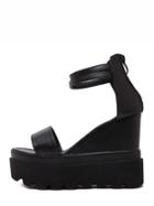Shein Black Open Toe Ankle Strap Wedge Sandals