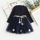 Shein Toddler Girls Self Tie Star Pattern Dress