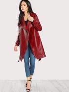 Shein Drape Collar Rain Shield Wrap Coat