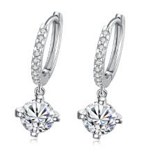 Shein Rhinestone Decorated Hoop Drop Earrings