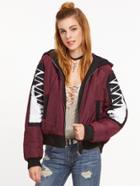 Shein Double Side Wear Letter Print Hooded Coat