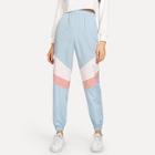 Shein Waist Belted Color Block Pants