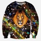 Shein 3d Colorful Sweatshirt Printing Lions Star