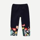 Shein Toddler Girls Butterfly & Floral Print Pants