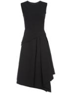 Shein Black Crew Neck Asymmetric Dress