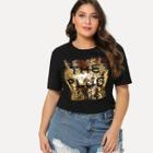 Shein Plus Sequin Embroidered Tee
