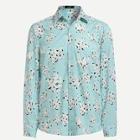Shein Men Flower Print Collar Shirt