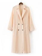 Shein Double Breasted Longline Trench Coat