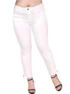 Shein Plus Size Zip Hem Elastic Ankle Pants