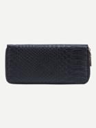 Shein Crocodile Embossed Zip Closure Wallet - Black