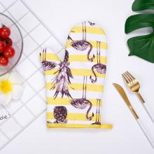Shein Flamingo Print Striped Oven Glove