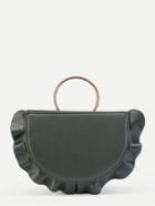 Shein Ruffle Trim Ring Handle Pu Shoulder Bag