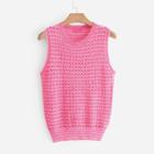 Shein Open-knit Stripe Trim Vest