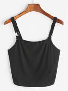 Shein O Ring Detail Woven Strap Cami Top