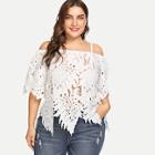 Shein Plus Cutout Lace Leaf Cami Top