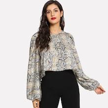 Shein Snake Print Crop Top