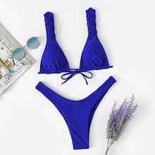 Shein Woven Strap Bikini Set