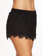 Shein Floral Embroidered Lace Shorts