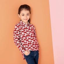 Shein Toddler Girls Mushroom Print Blouse