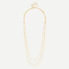 Shein Three Layered Delicate Necklace With Faux Pearl