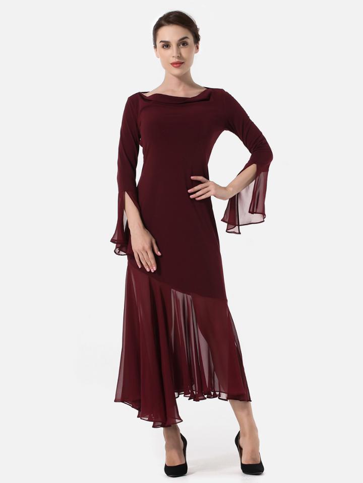 Shein Boat Neckline Split Sleeve Asymmetric Dress