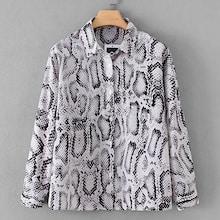 Shein Snakeskin Print Chiffon Blouse
