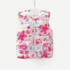 Shein Toddler Girls Pocket Detail Floral Print Outerwear