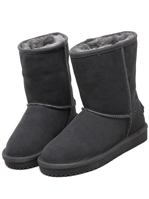 Shein Grey Thick-soled Round Toe Boots