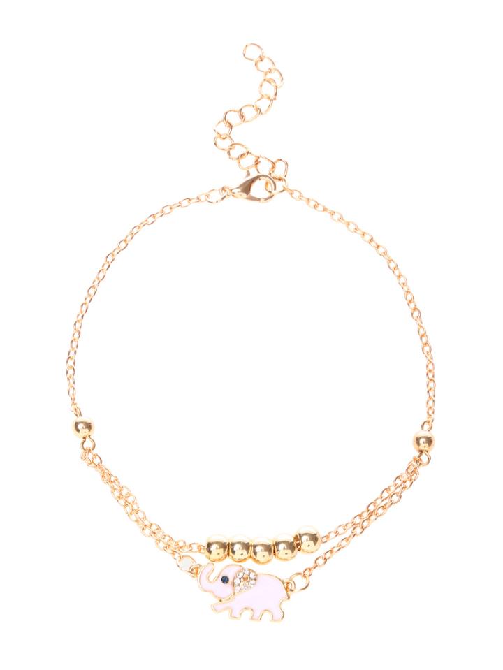 Shein Elephant Beaded Chain Anklet